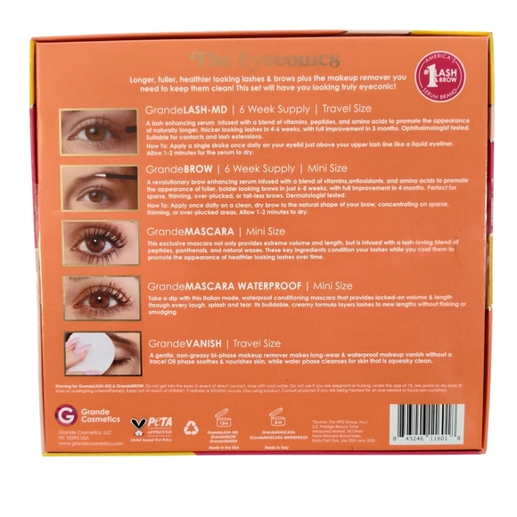 The Eyeconics Lash & Brow Kit 5 piece set Grande Cosmetics - Picture 4 of 4
